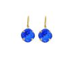 Remi Peacock Blue Crystal Earrings Diamond Shape, 2cm Long Rhodium or Gold - Image 5
