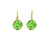 Remi Light Green Crystal Earrings Diamond Shape, 2cm Long Rhodium or Gold