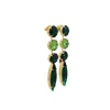 Chelsea Green Crystal Marquise Chandelier Earrings Rhodium Metal, 8cm Long - Image 3