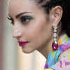 Cleo Sable Black Crystal Teardrop Earrings, Gold Metal 5cm Earrings - Image 26