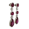 Astor Magenta Pink Chandelier Crystal Earrings, 8cm Long Earrings - Image 3