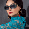 Cleo Sable Black Crystal Teardrop Earrings, Gold Metal 5cm Earrings - Image 42