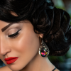 Cleo Sable Black Crystal Teardrop Earrings, Gold Metal 5cm Earrings - Image 45