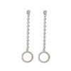 Lets Dance Crystal Circle Studs, silver metal 10cm earrings
