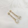 Hold Me Tight Clear Crystal Teardrop Studs, Rhodium Metal 6.5cm long - Image 6