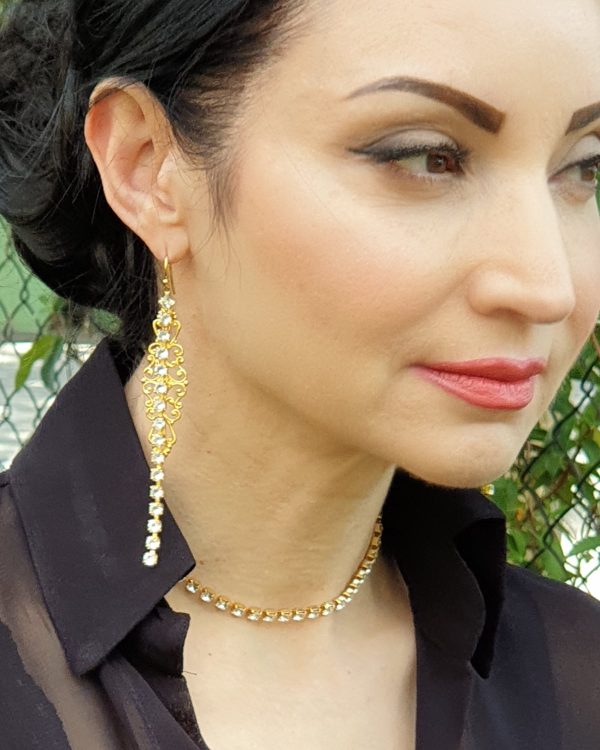 Manhattan Sable Black Teardrop Ring Gold - Image 8
