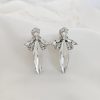Parisian Crystal Marquise Bridal Earring, Rhodium Metal 5cm long - Image 7