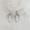 Parisian Crystal Marquise Bridal Earring, Rhodium Metal 5cm long - Image 11