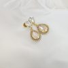 Milan Clear Gold Crystal Teardrop Bridal Earrings, 4cm Long, Gold Metal - Image 5