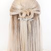 Stealing Kisses Crystal Hair Comb, Gold Metal 10cm Wide - Image 4