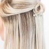 Stealing Kisses Crystal Hair Comb, Rhodium Metal 10cm Wide - Image 3