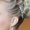 Stealing Kisses Crystal Hair Comb, Gold Metal 10cm Wide - Image 2