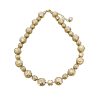 Halo Bridal Necklace Gold Crystals, Gold Metal