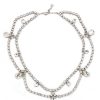 Stealing Kisses Crystal Teardrop Necklace Petite, Rhodium - Image 5