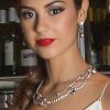 Moonlight Romance Crystal Scallop Bridal Necklace, Rhodium - Image 4
