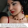 Halo Crystal Necklace Red and Clear Crystals, Gold Metal - Image 2