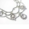 Moonlight Romance Crystal Statement BIB Necklace, Rhodium - Image 3