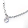 Stealing Kisses Crystal Teardrop Necklace Petite, Rhodium - Image 3