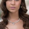 Stealing Kisses Crystal Teardrop Necklace Petite, Rhodium - Image 2