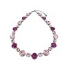 Halo Crystal Necklace Red and Clear Crystals, Gold Metal - Image 9