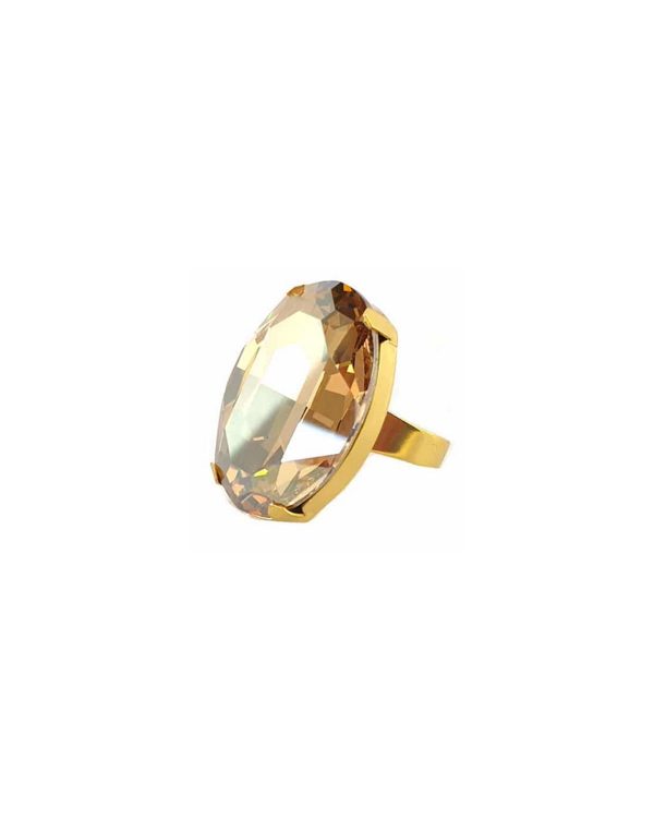 Lets Dance Gold Oval Ring Gold - Image 2