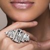 Martini Swings Clear Baguette Rhodium Ring - Image 2