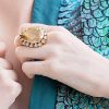 Moonlight Gold Teardrop Statement Ring - Image 2