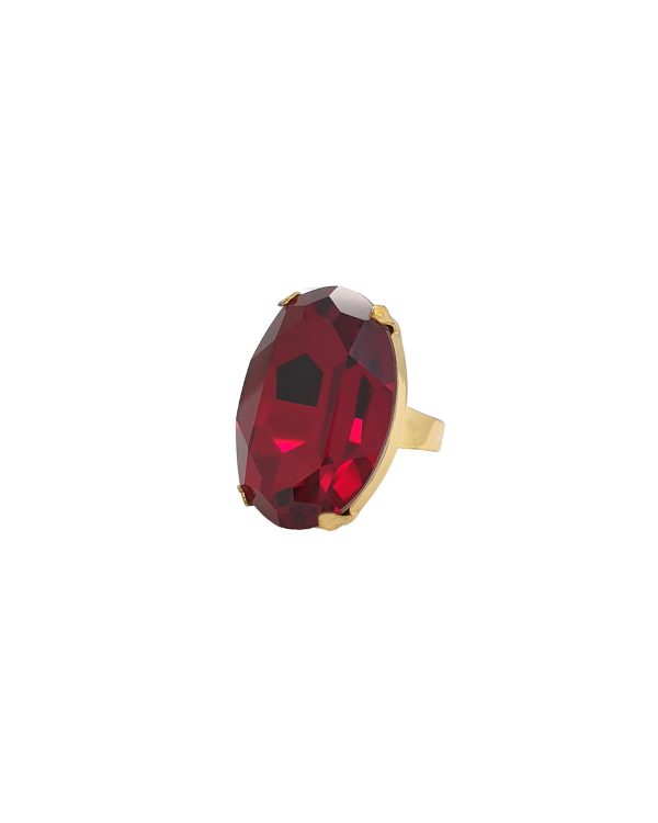 Lets Dance Red Oval Ring Gold - Image 4