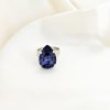 Manhattan Purple Teardrop Petite Ring Rhodium - Image 3