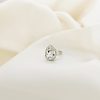 Manhattan Clear Teardrop Petite Ring Rhodium - Image 5