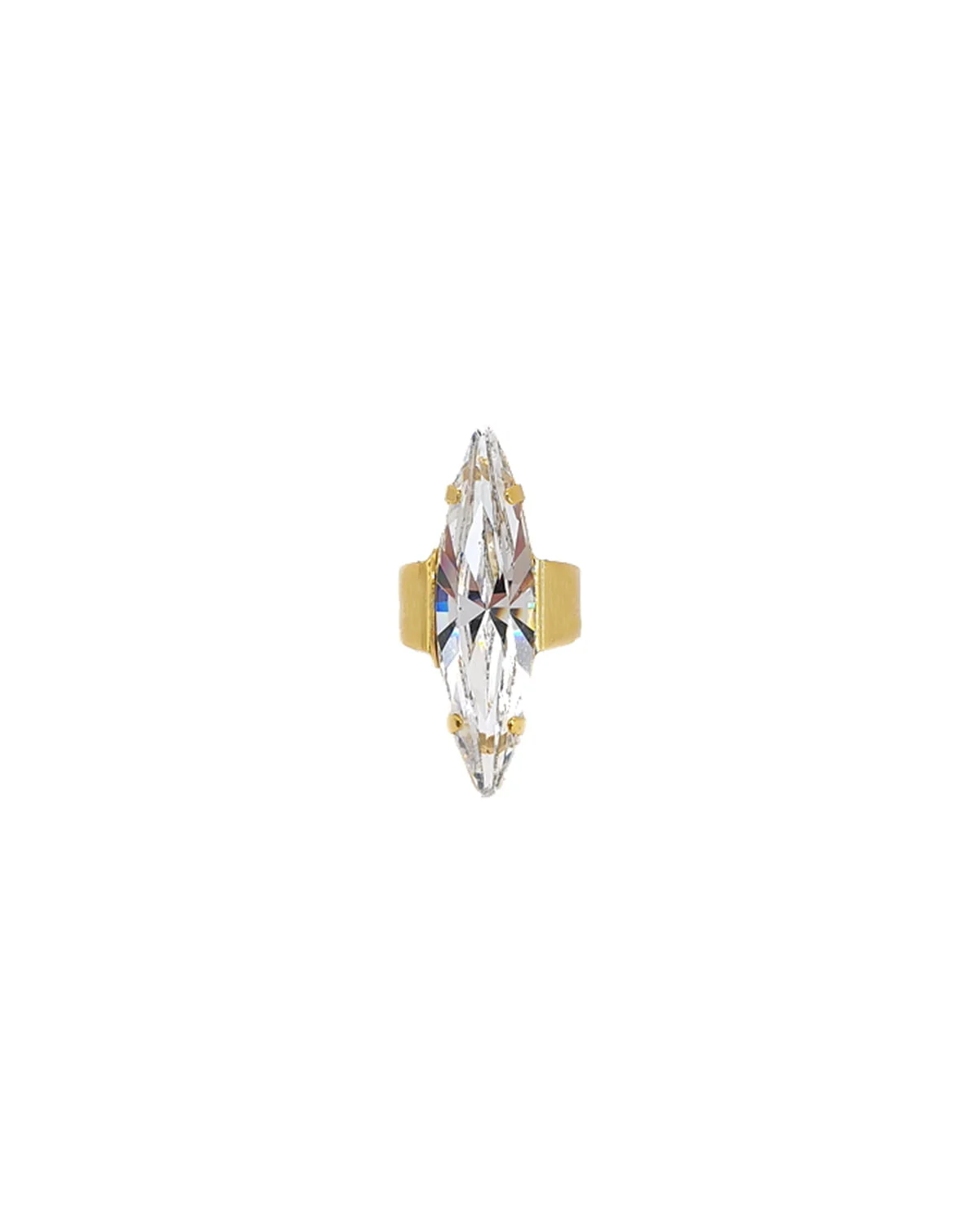 Parisian Clear Marquise Ring Gold