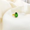 Manhattan Green Teardrop Petite Ring Gold, Adjustable