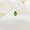 Manhattan Green Teardrop Petite Ring Gold, Adjustable - Image 4