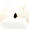 Manhattan Sable Black Teardrop Ring Gold - Image 5
