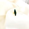 Parisian Emerald Green Navette Crystal Ring, Gold Metal, 3cm long