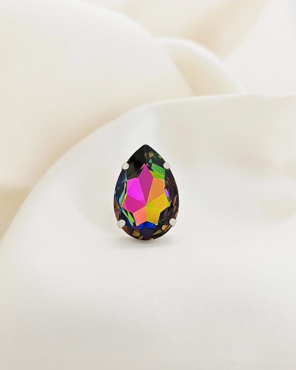 Manhattan Multi-Coloured Teardrop Ring - Image 3