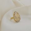 Manhattan Sahara Gold Teardrop Ring Gold