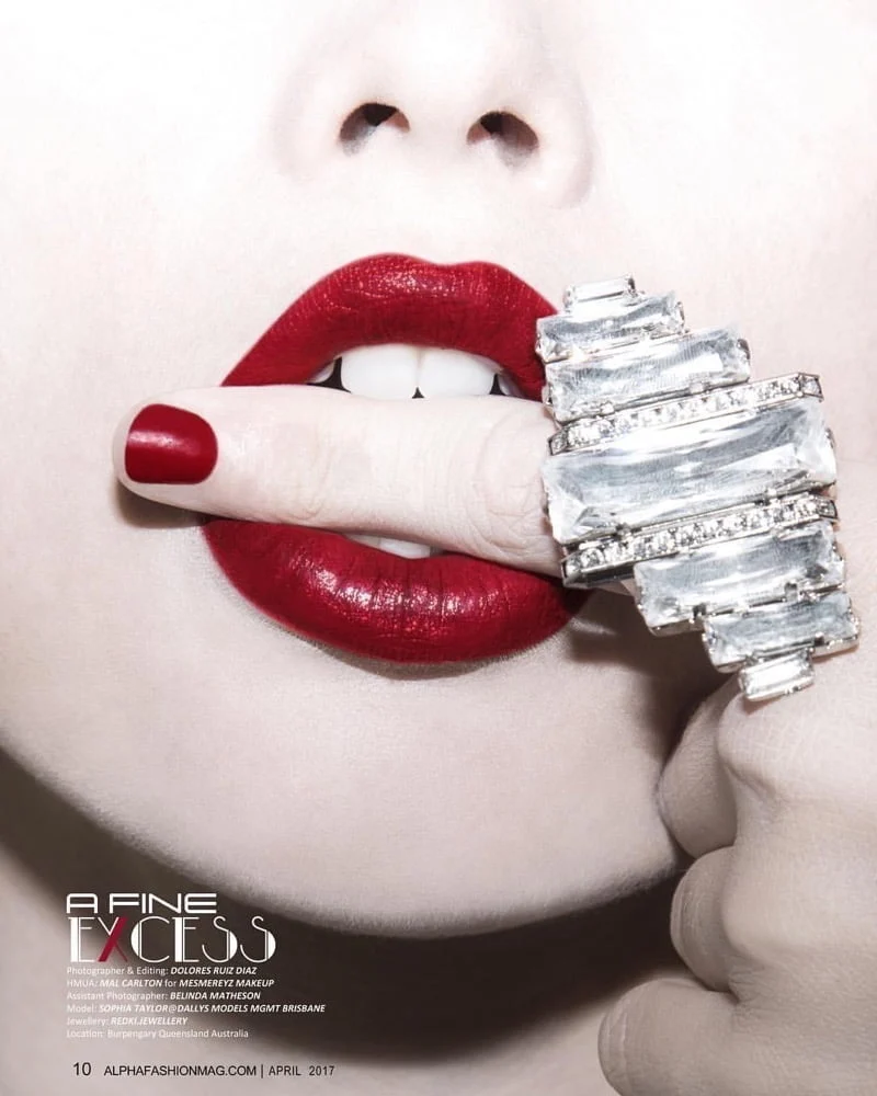 A Fine Excess –  Magazine Cover – Redki Couture Jewellery