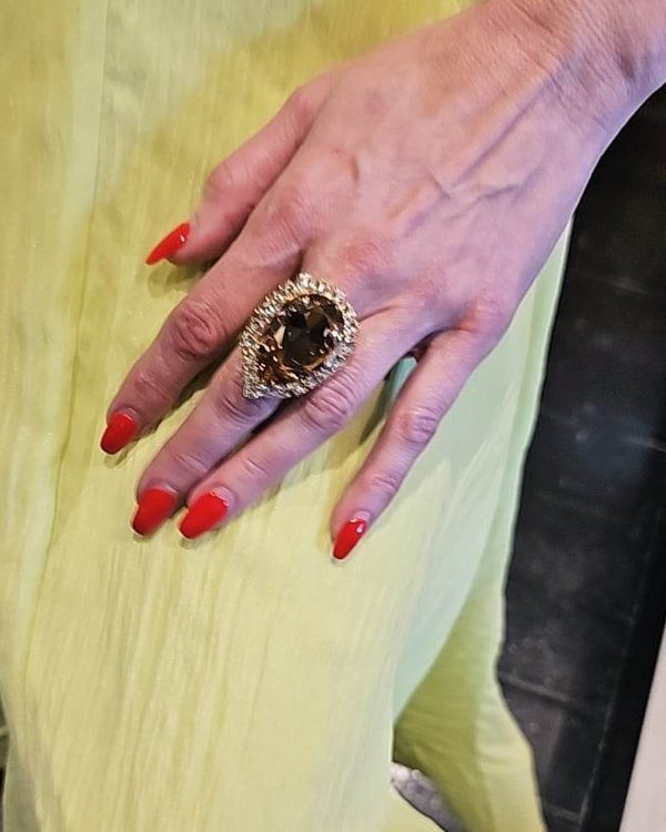 Moonlight Gold Teardrop Statement Ring - Image 6