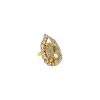 Moonlight Gold Teardrop Statement Ring