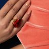 Manhattan Sable Black Teardrop Ring Gold - Image 7