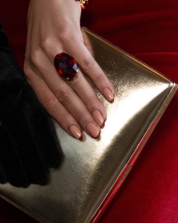 Lets Dance Red Oval Ring Gold - Image 6