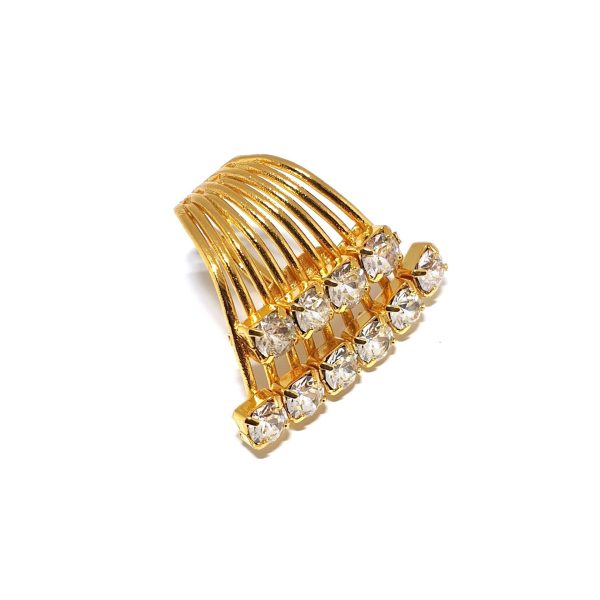 Sway My Way Crystal Spray Ring Gold, Adjustable - Image 7