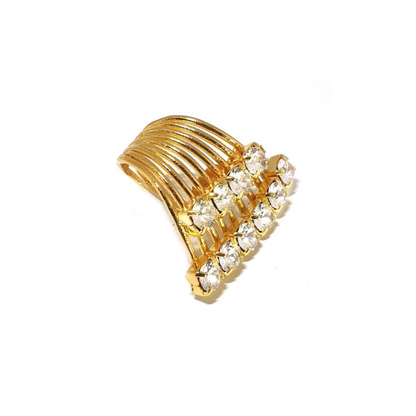 Sway My Way Crystal Spray Ring Gold, Adjustable