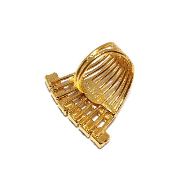 Sway My Way Crystal Spray Ring Gold, Adjustable - Image 6