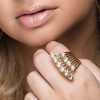 Sway My Way Crystal Spray Ring Gold, Adjustable - Image 2