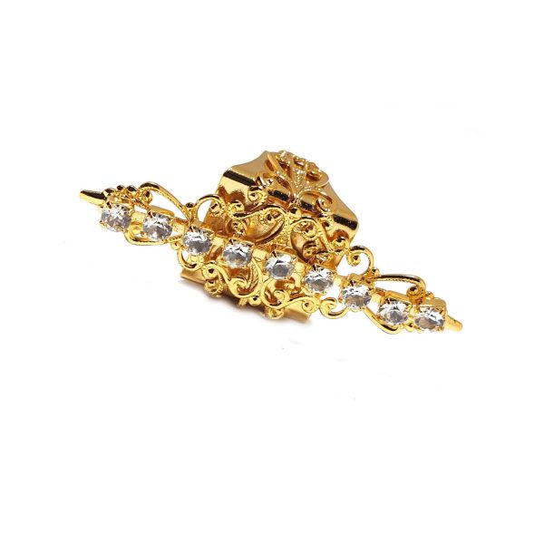 Nightfall Filigree Crystal 6cm long Ring Gold - Image 2