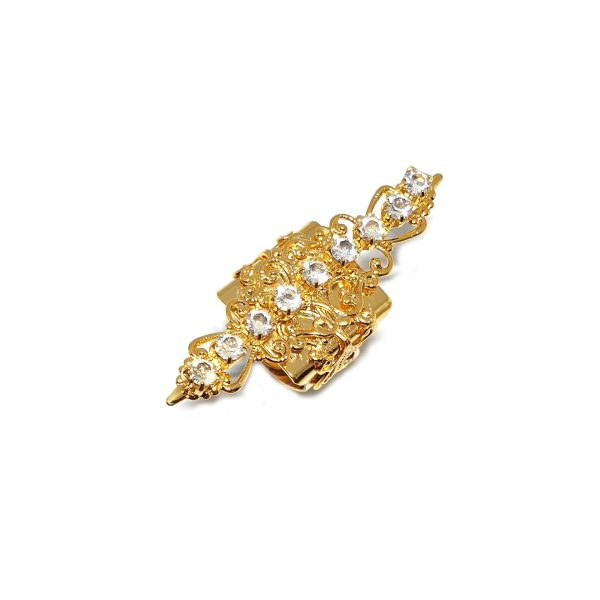 Nightfall Filigree Crystal 6cm long Ring Gold - Image 5