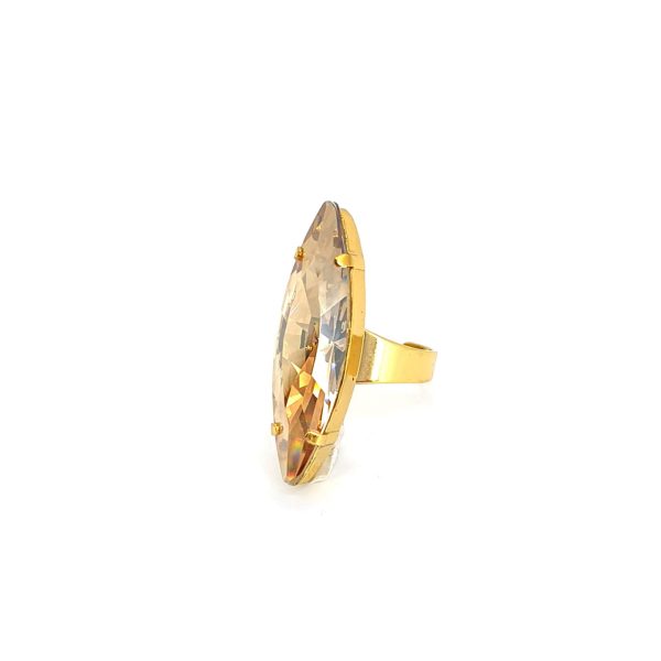 Parisian Clear Marquise Ring Gold - Image 7