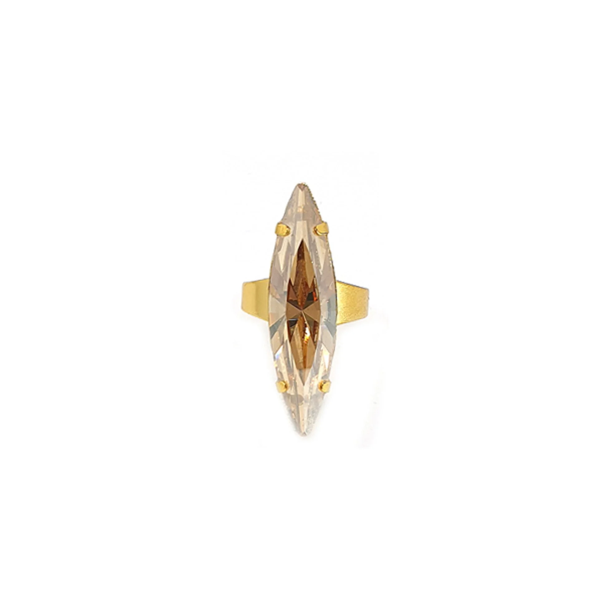 Parisian Sahara Gold Marquise Ring Gold